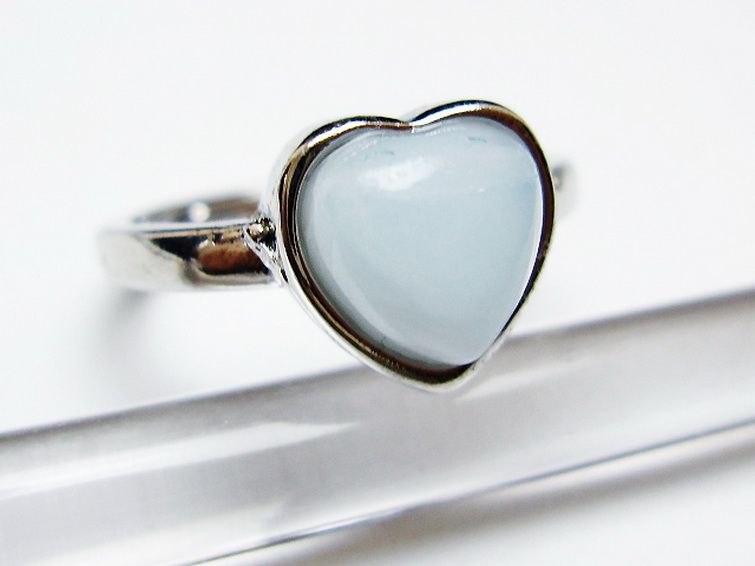 ラリマーハート 指輪 (12号) [t113-12986] 3枚目