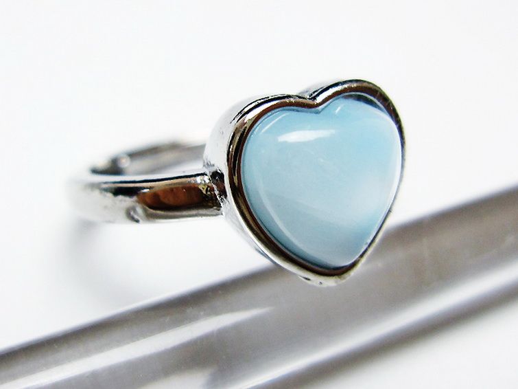 ラリマーハート 指輪 (12号)[T113-13130] 3枚目