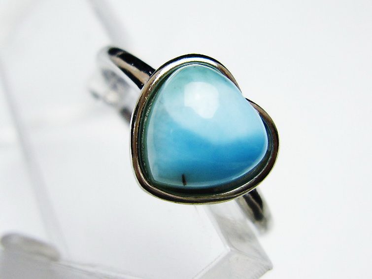 ラリマーハート 指輪 (15号) [t113-13143] 2枚目