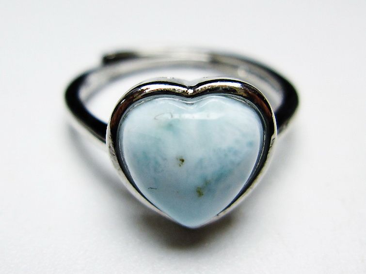 ラリマーハート 指輪 (8号)[T113-13180] 1枚目