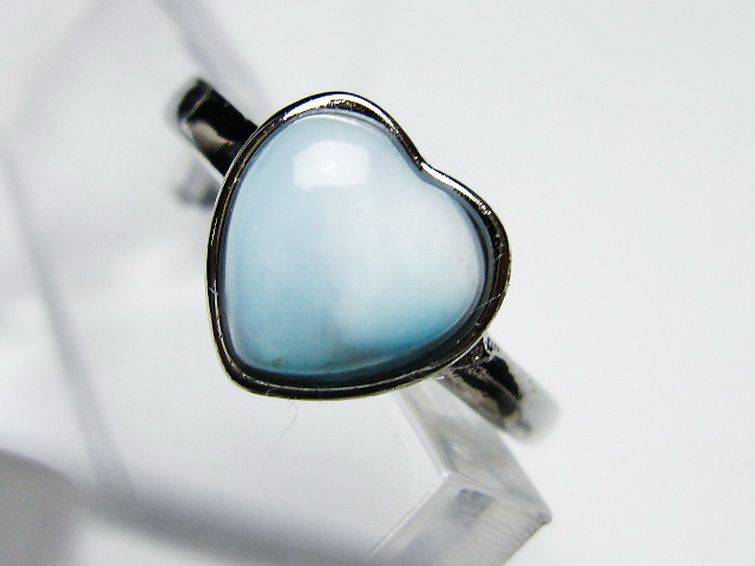 ラリマーハート 指輪 (13号) [t113-13202] 2枚目