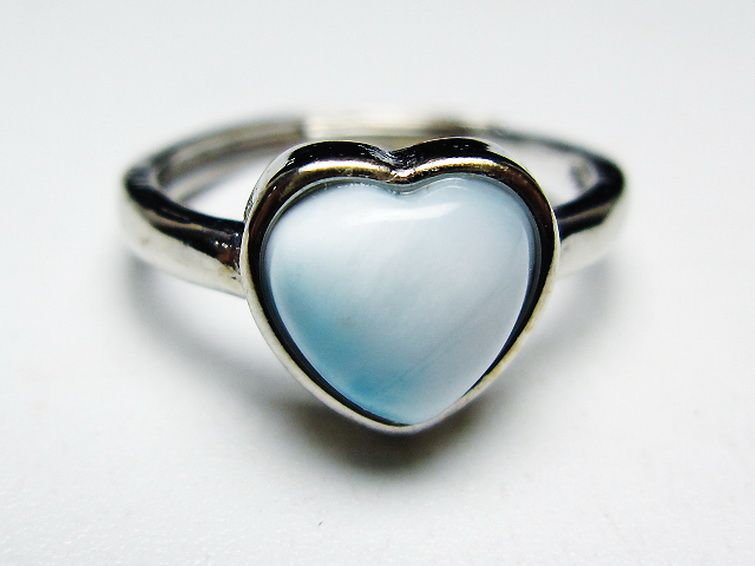 ラリマーハート 指輪 (13号) [t113-13210] 1枚目