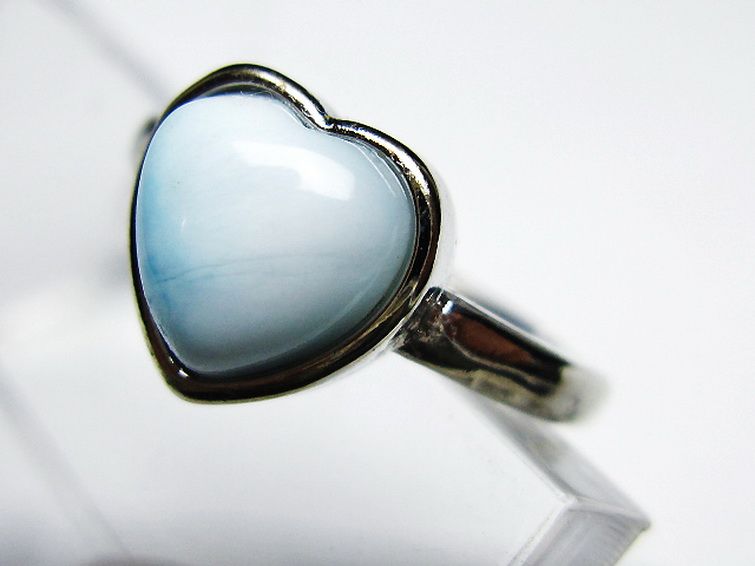 ラリマーハート 指輪 (13号) [t113-13210] 2枚目