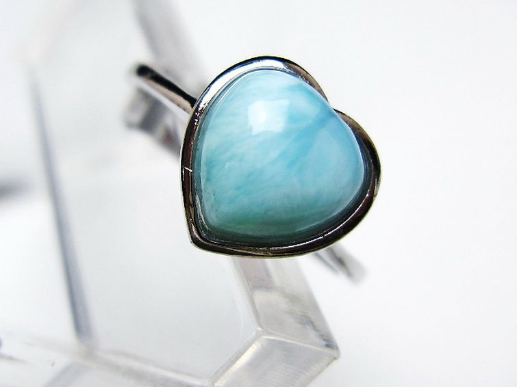 ラリマーハート 指輪 (12号) [t113-13253] 2枚目