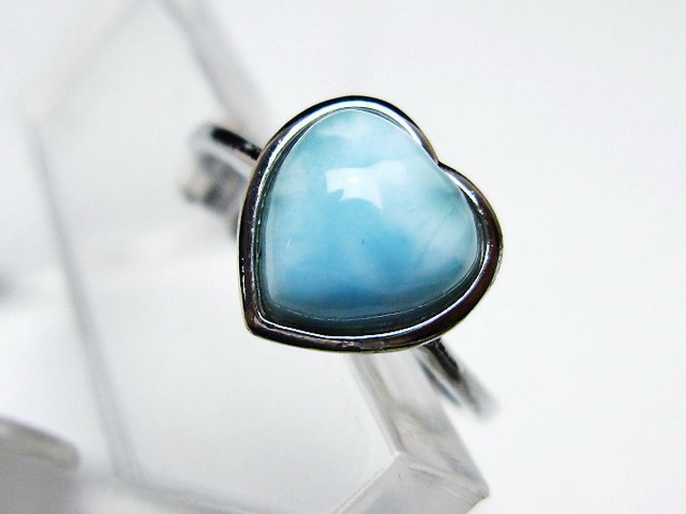 ラリマーハート 指輪 (12号)[T113-13272] 2枚目