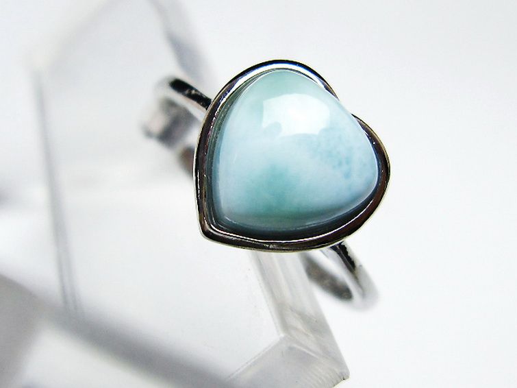 ラリマーハート 指輪 (12号) [t113-13281] 2枚目