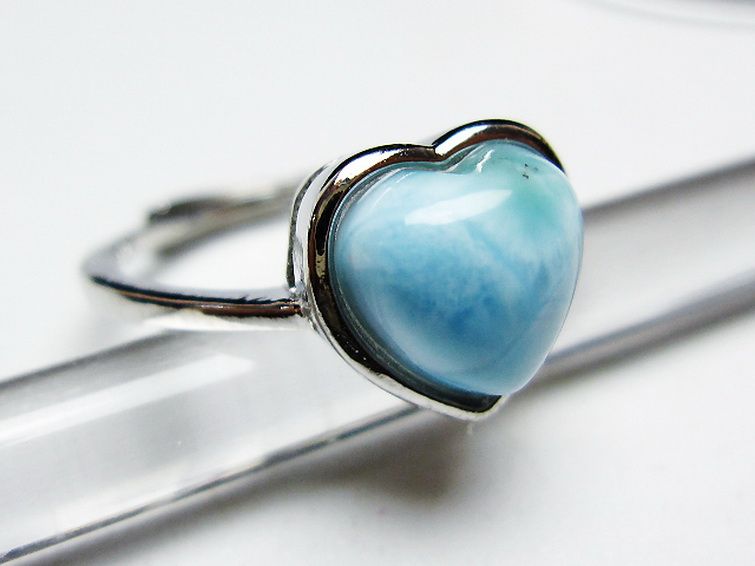 ラリマーハート 指輪 (12号)[T113-13285] 3枚目