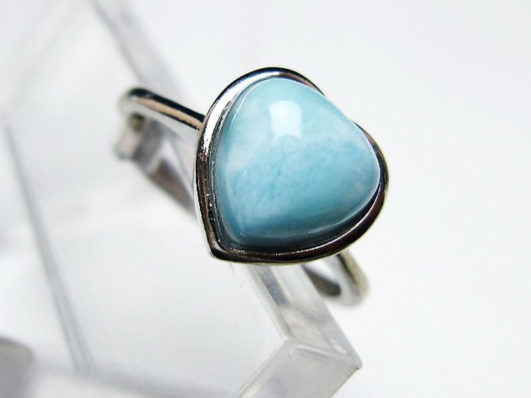 ラリマーハート 指輪 (11号) [t113-13294] 2枚目