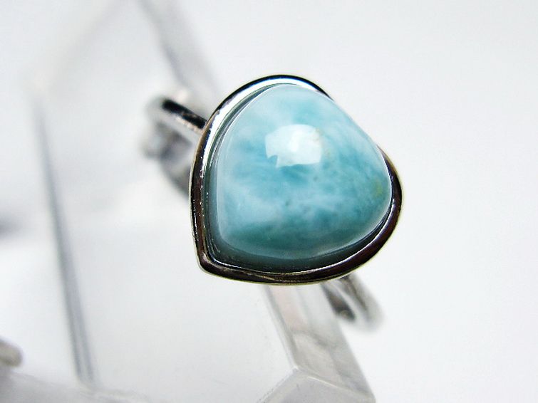 ラリマーハート 指輪 (11号)[T113-13295] 2枚目