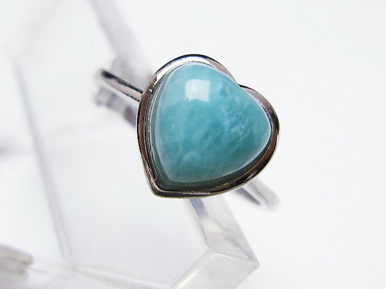 ラリマーハート 指輪 (13号) [t113-13304] 2枚目