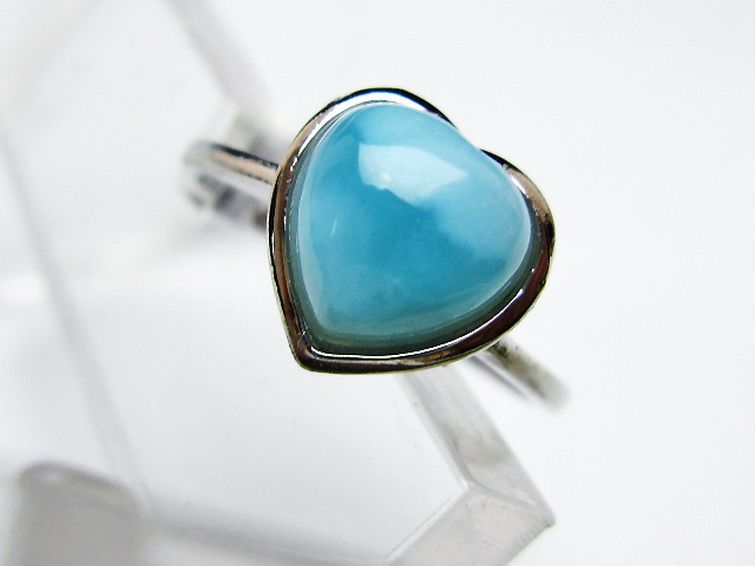 ラリマーハート 指輪 (12号) [t113-13329] 2枚目