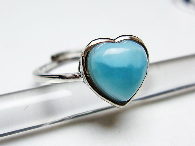 ラリマーハート 指輪 (12号) [t113-13329] 3枚目