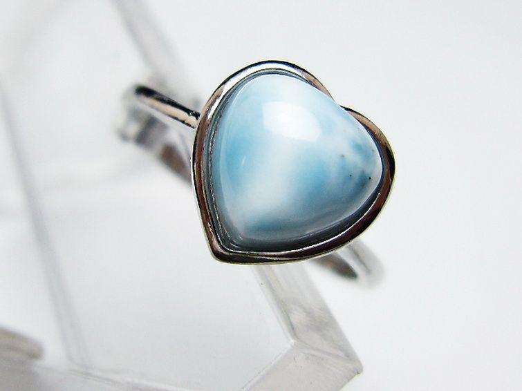 ラリマーハート 指輪 (12号) [t113-13341] 2枚目