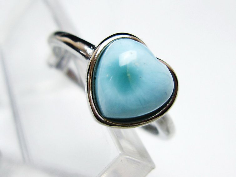 ラリマーハート 指輪 (16号) [t113-13344] 2枚目