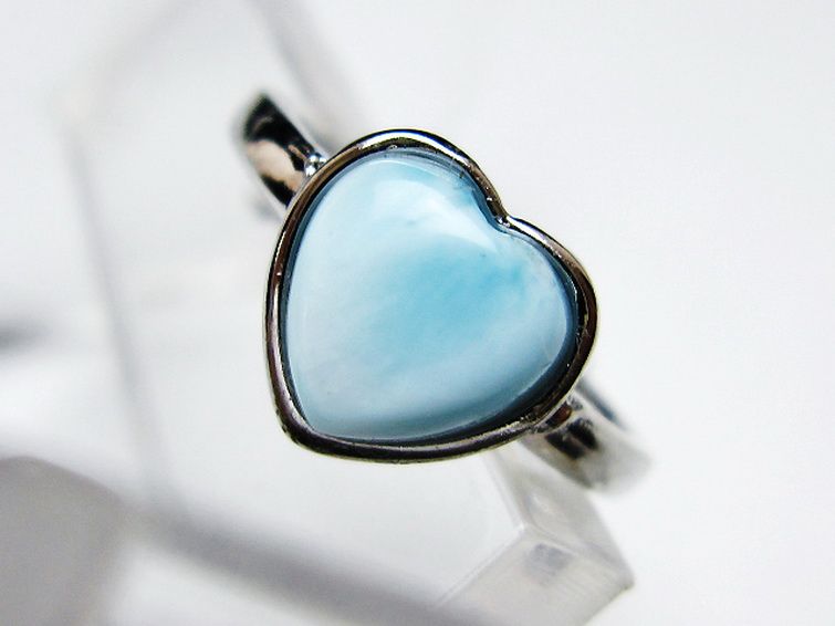 ラリマーハート 指輪 (12号) [t113-13366] 2枚目