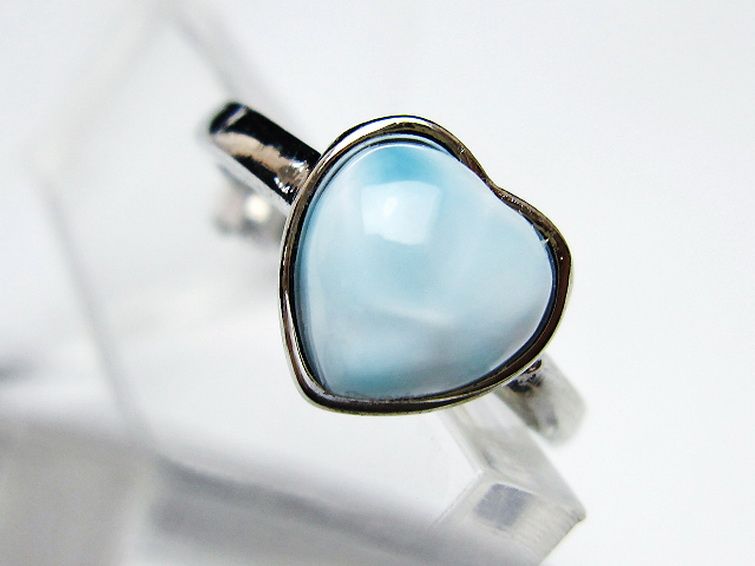 ラリマーハート 指輪 (12号) [t113-13367] 2枚目