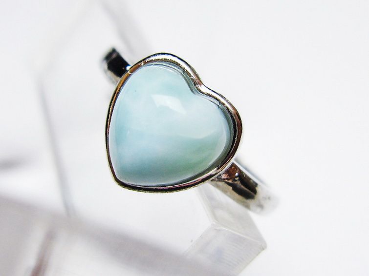 ラリマーハート 指輪 (13号) [t113-13372] 2枚目