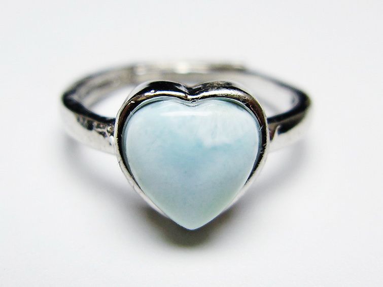 ラリマーハート 指輪 (12号) [t113-13380] 1枚目