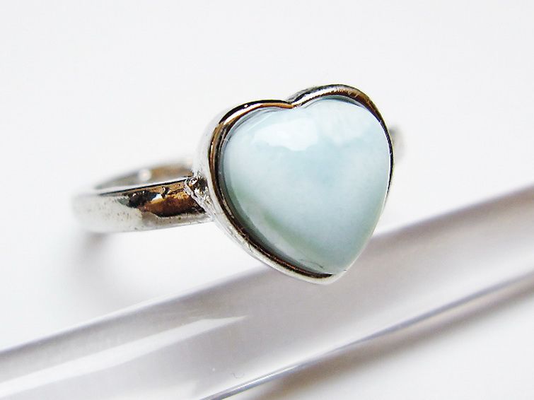 ラリマーハート 指輪 (12号) [t113-13380] 3枚目