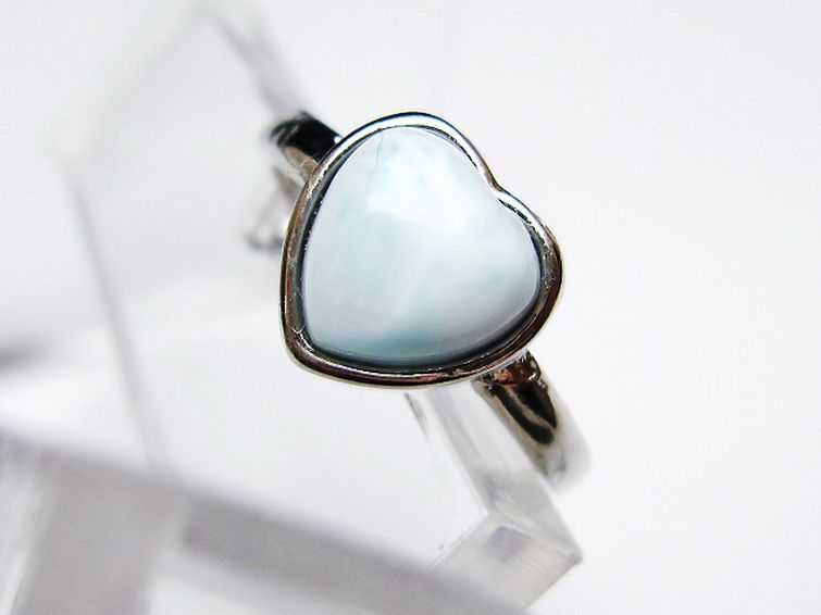 ラリマーハート 指輪 (13号) [t113-13382] 2枚目