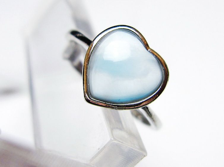 ラリマーハート 指輪 (12号) [t113-13385] 2枚目