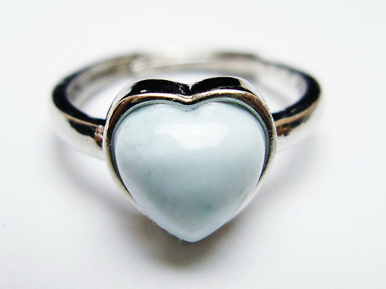 ラリマーハート 指輪 (12号) [t113-13392] 1枚目