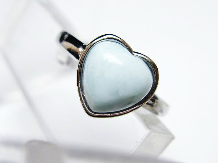 ラリマーハート 指輪 (12号) [t113-13392] 2枚目