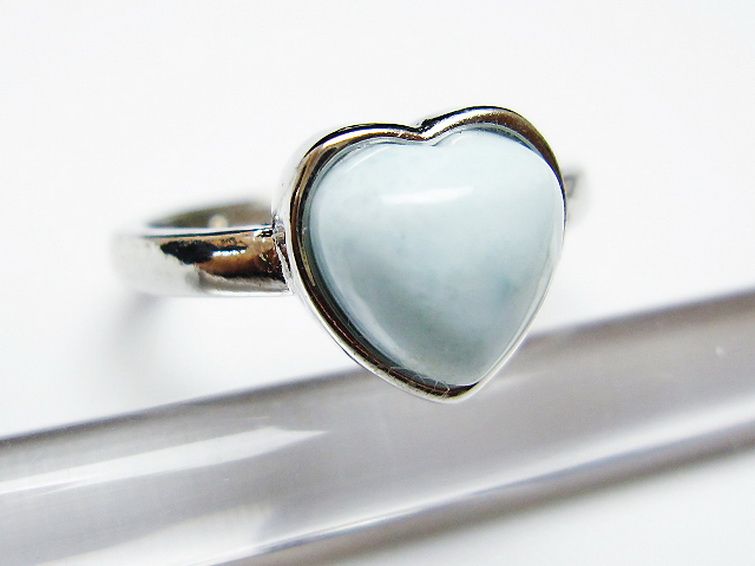 ラリマーハート 指輪 (12号) [t113-13392] 3枚目