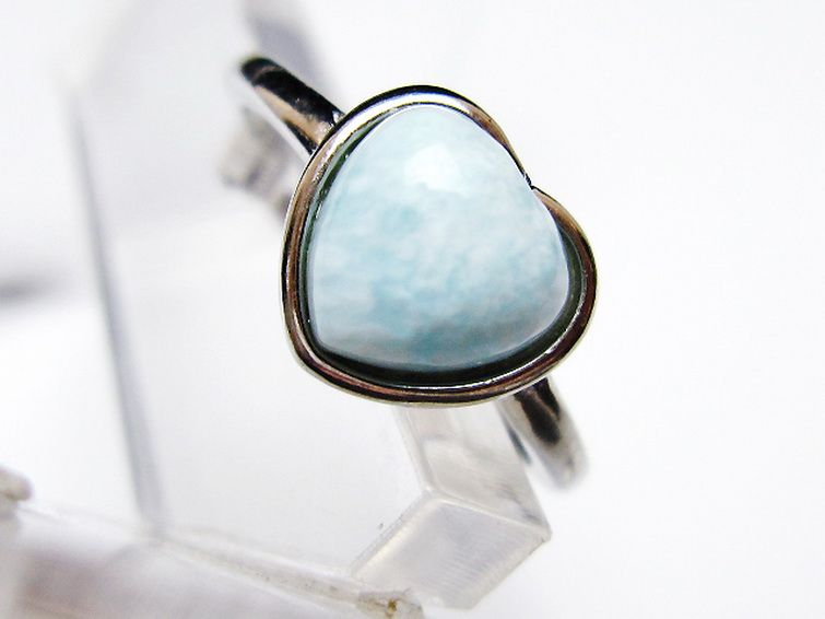 ラリマーハート 指輪 (17号) [t113-13393] 2枚目