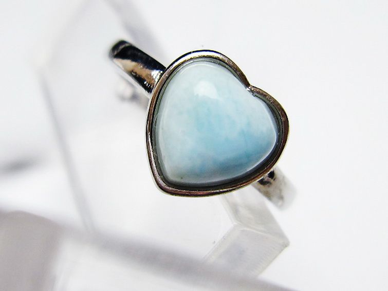 ラリマーハート 指輪 (13号) [t113-13396] 2枚目