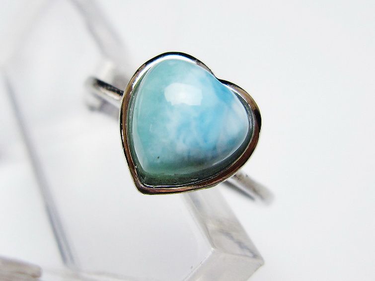 ラリマーハート 指輪 (12号) [t113-13397] 2枚目