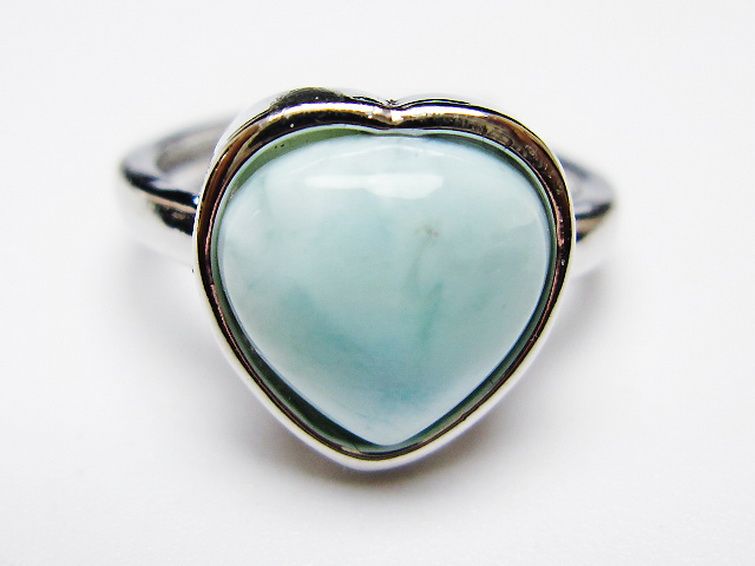 ラリマーハート 指輪 (12号) [t113-13400] 1枚目