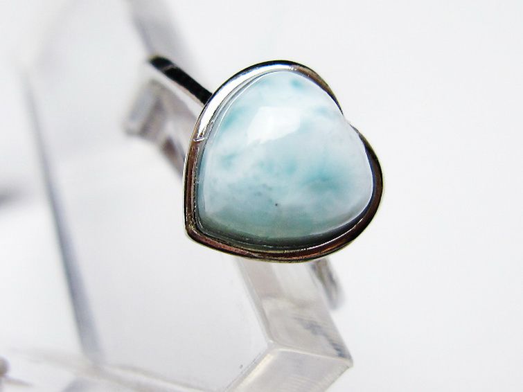 ラリマーハート 指輪 (11号) [t113-13408] 2枚目