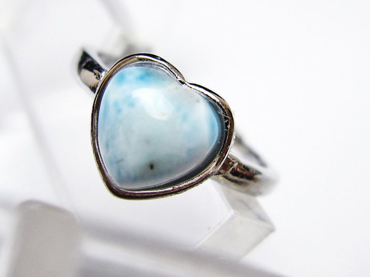 ラリマーハート 指輪 (13号) [t113-13414] 2枚目