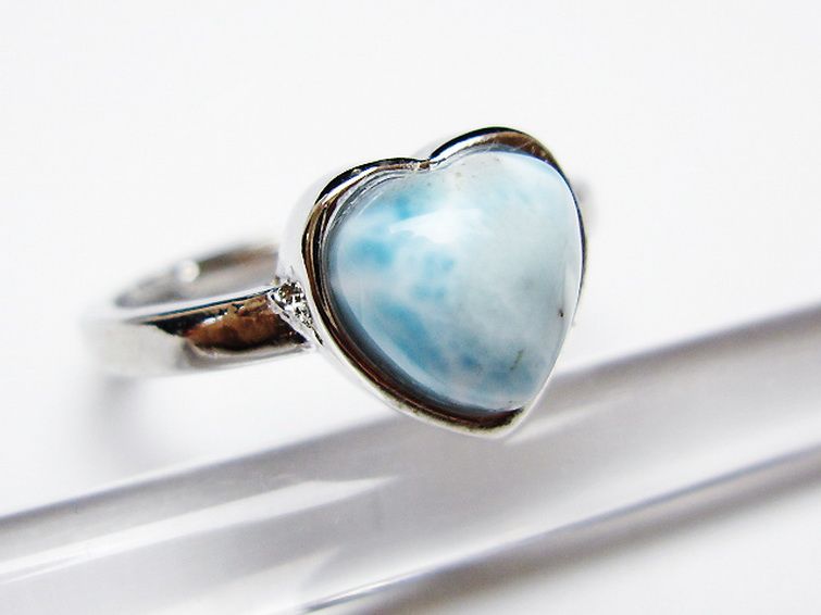 ラリマーハート 指輪 (13号) [t113-13414] 3枚目