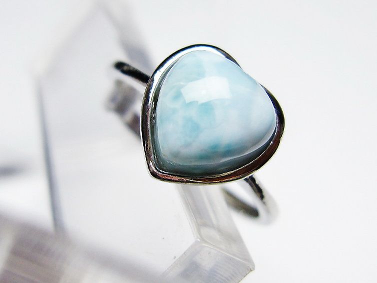 ラリマーハート 指輪 (12号) [t113-13420] 2枚目