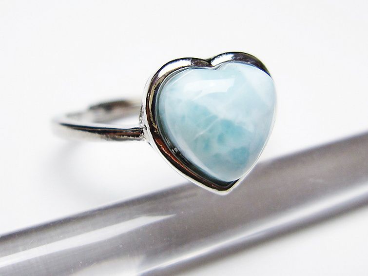 ラリマーハート 指輪 (12号) [t113-13420] 3枚目