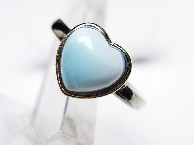 ラリマーハート 指輪 (13号) [t113-13441] 2枚目