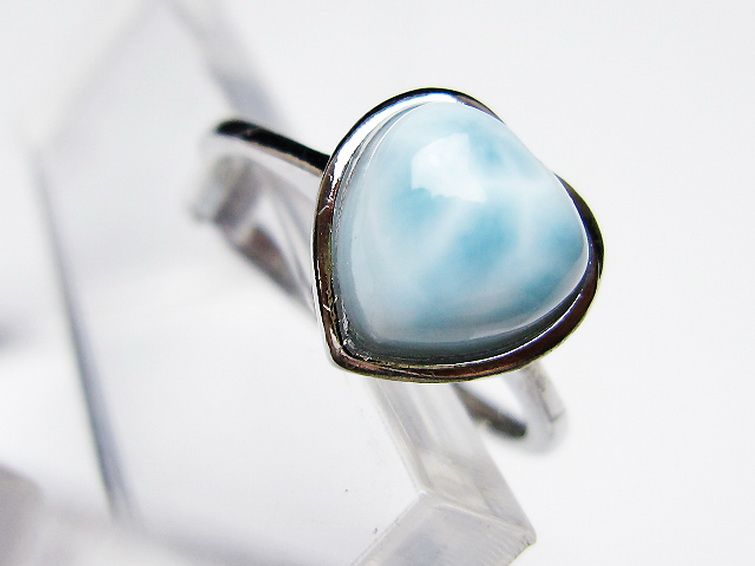 ラリマーハート 指輪 (13号) [t113-13460] 2枚目