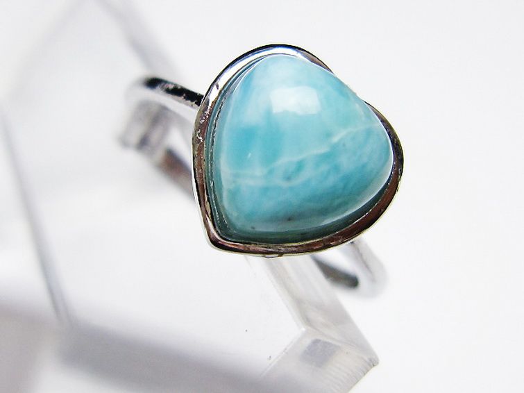 ラリマーハート 指輪 (13号) [t113-13462] 2枚目