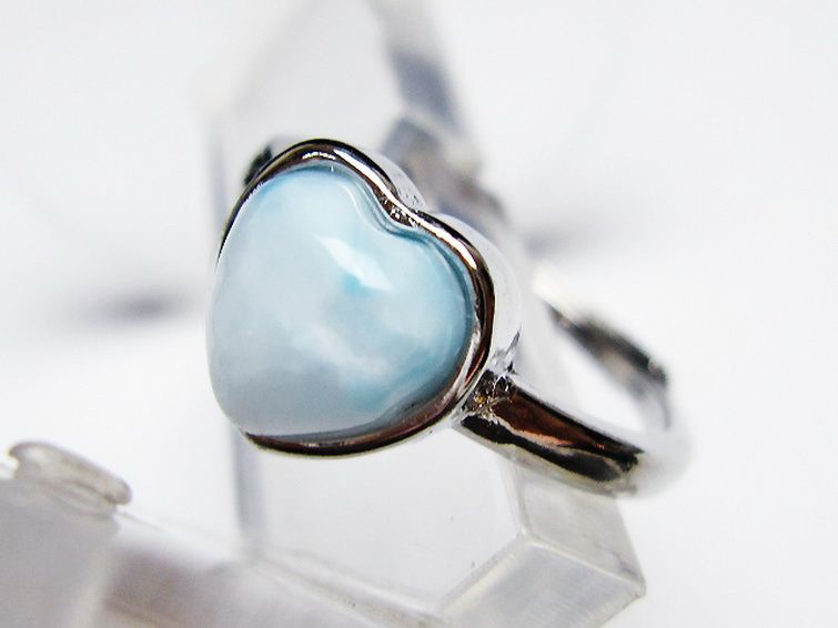 ラリマーハート 指輪 (13号) [t113-13464] 2枚目