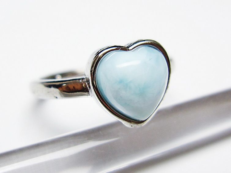 ラリマーハート 指輪 (13号) [t113-13465] 3枚目