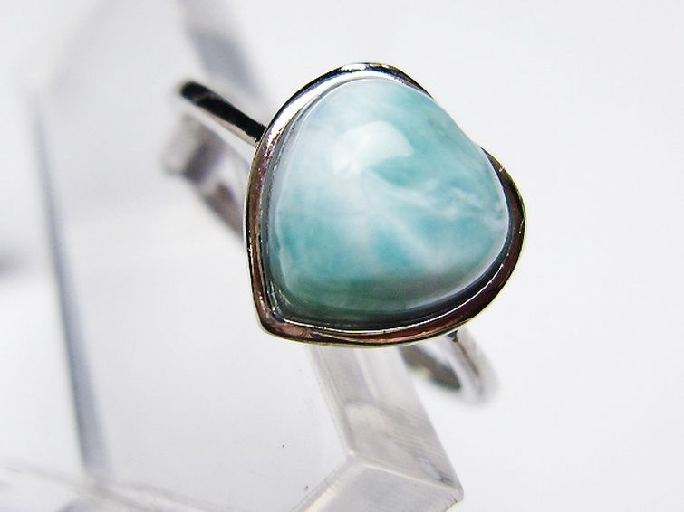 ラリマーハート 指輪 (13号) [t113-13474] 2枚目