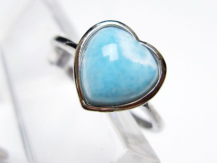 ラリマーハート 指輪 (12号) [t113-13477] 2枚目