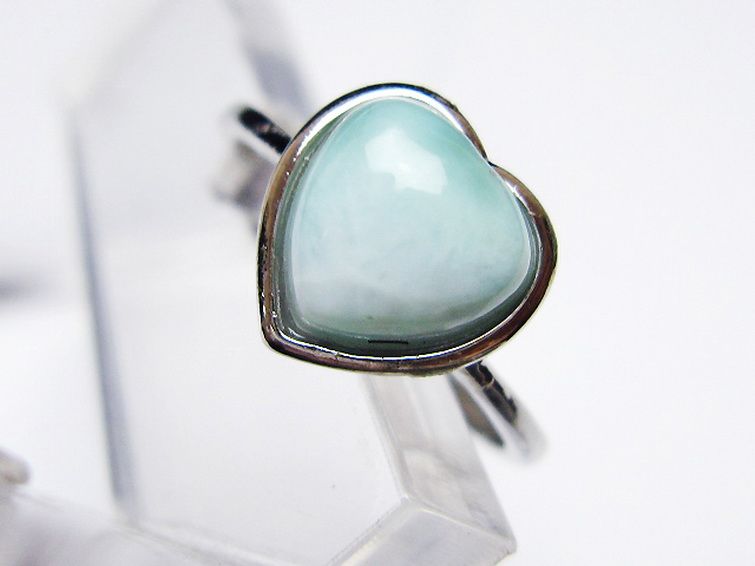 ラリマーハート 指輪 (12号) [t113-13556] 2枚目