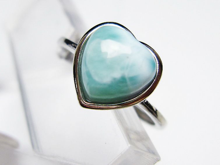 ラリマーハート 指輪 (12号) [t113-13589] 2枚目