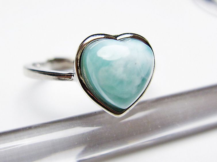 ラリマーハート 指輪 (12号) [t113-13589] 3枚目