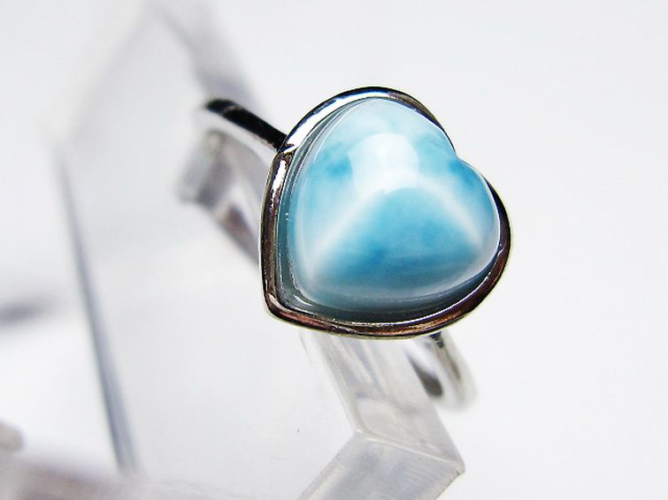 ラリマーハート 指輪 (12号) [t113-13594]