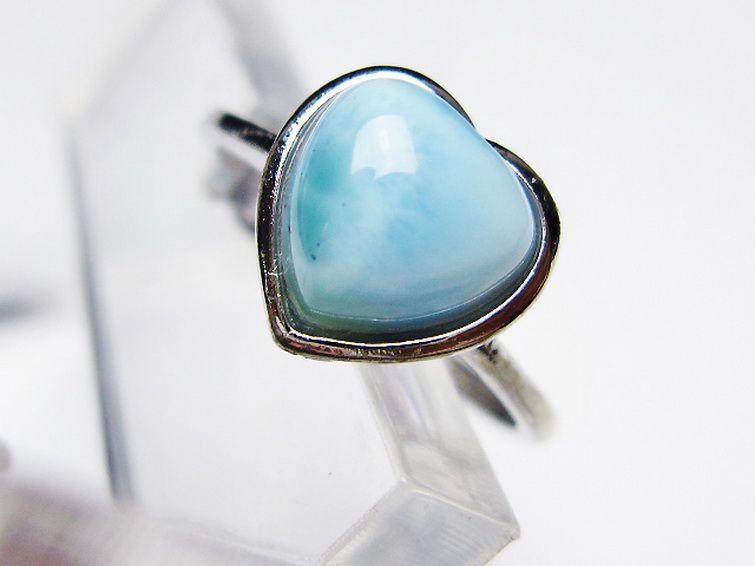 ラリマーハート 指輪 (12号) [t113-13611] 2枚目