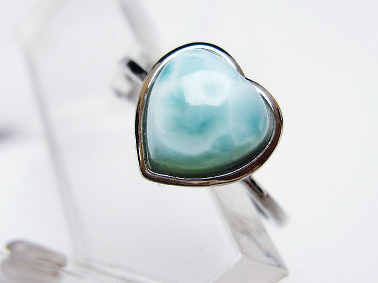 ラリマーハート 指輪 (12号) [t113-13646] 2枚目